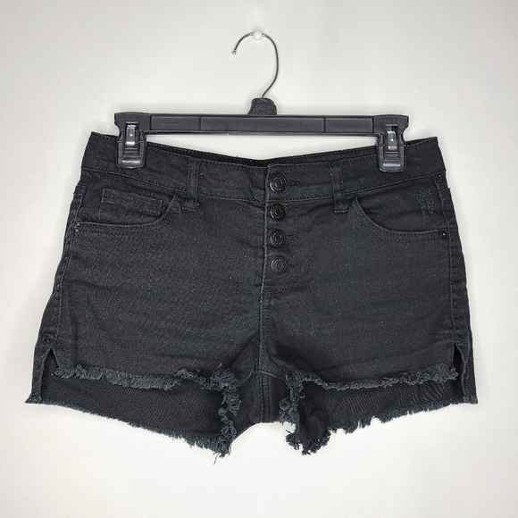 Blue Asphalt Pants - Blue Asphalt Black High Waist Shorts
